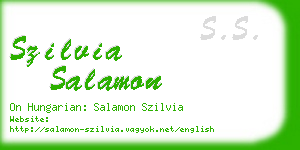 szilvia salamon business card